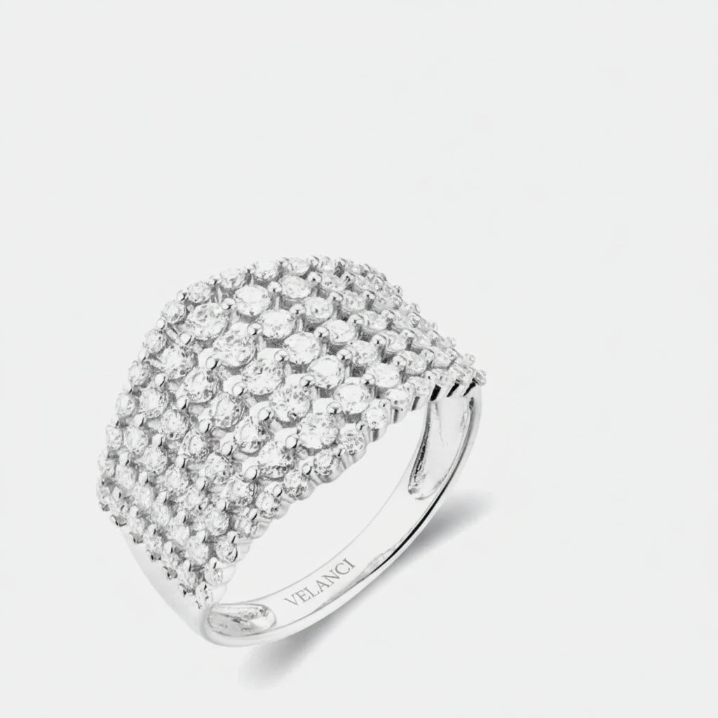 Ring Bianca - Moissanite Minimalist Coastal Sparkle Women's Ring Velanci