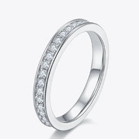 Minimalist Sterling Moissanite Ring Isabella - Coastal Glow Women's Ring Velanci