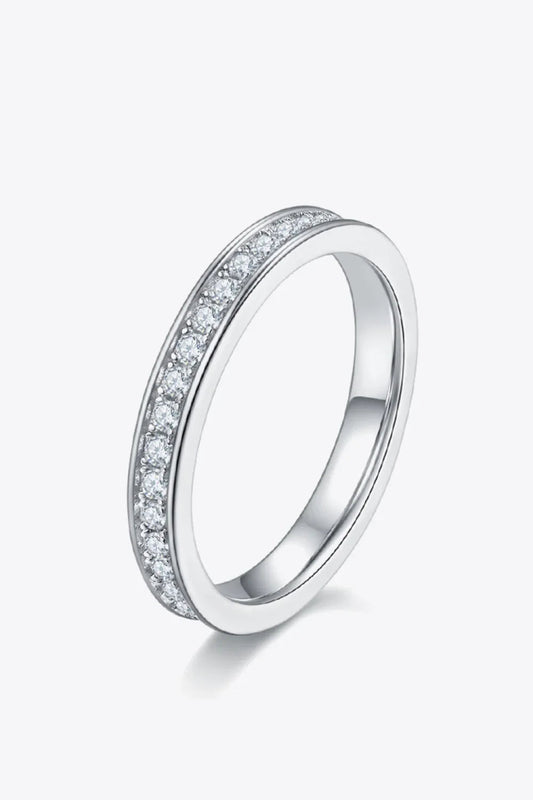 Minimalist Sterling Moissanite Ring Isabella - Coastal Glow Women's Ring Velanci