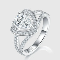 Ring Isabella - 1 Carat Moissanite Sterling Heart Ring Women's Ring Velanci