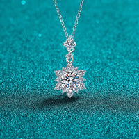 1 Carat Moissanite Zircon Necklace - Sterling Silver Velanci