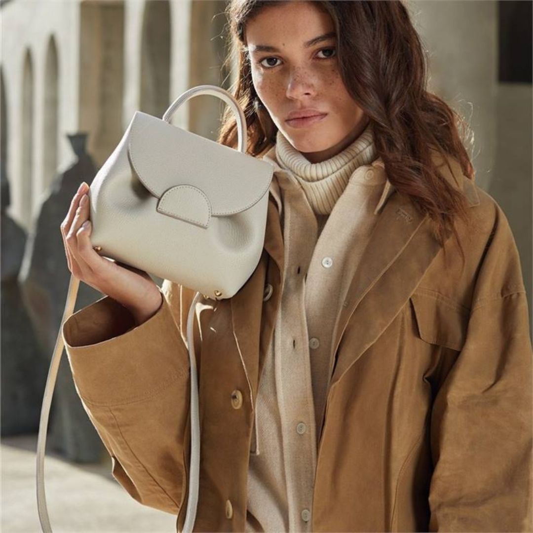 Velanci du Crépuscule Leather Handbag: Twilight Elegance