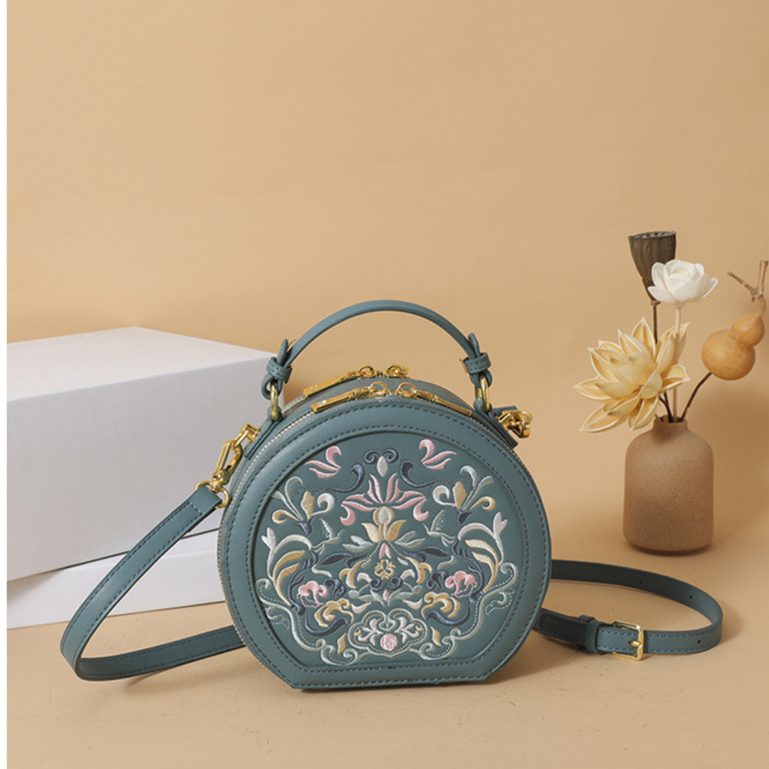 Velanci Louvre Mist Leather Handbag