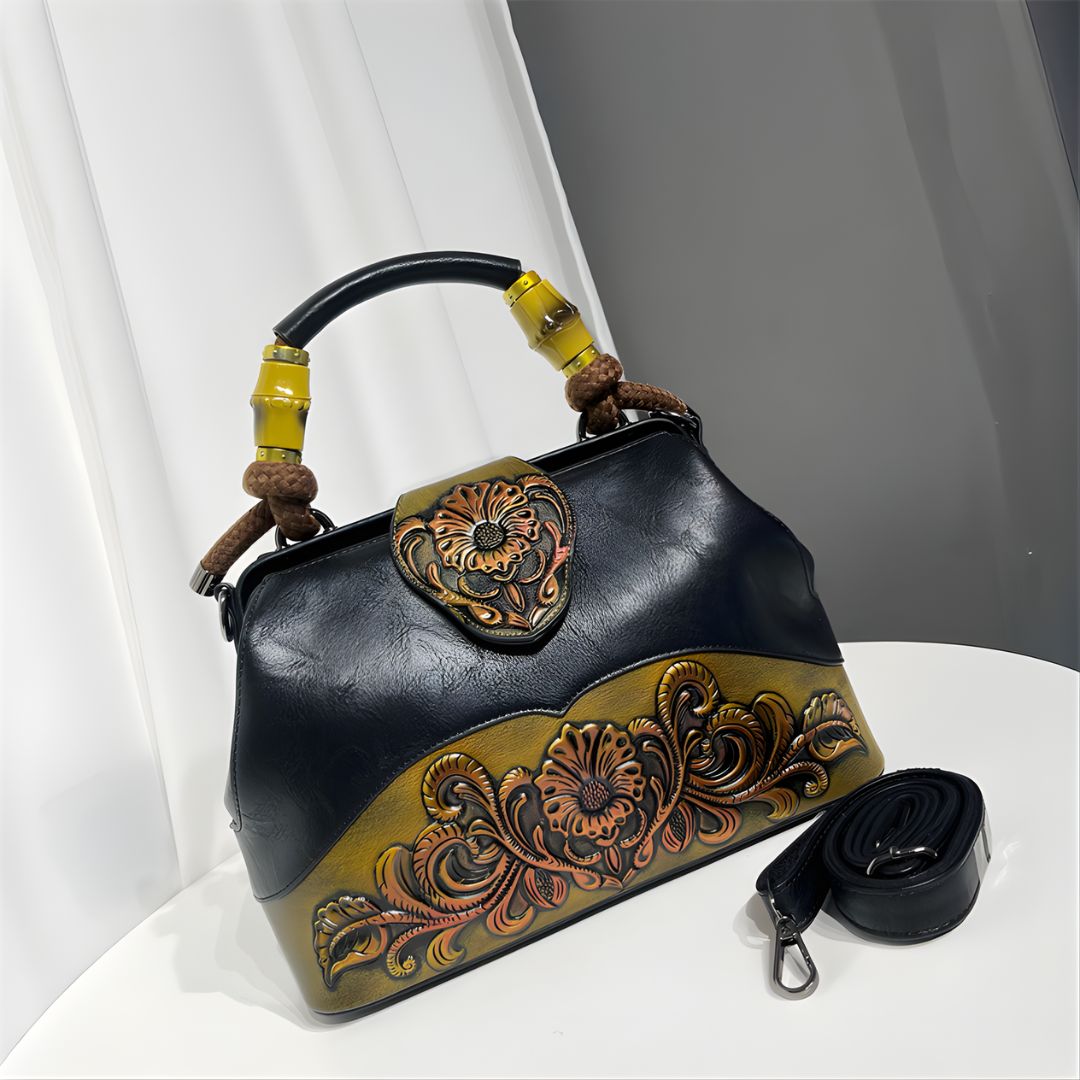 Velanci Velvet Royale Leather Handbag