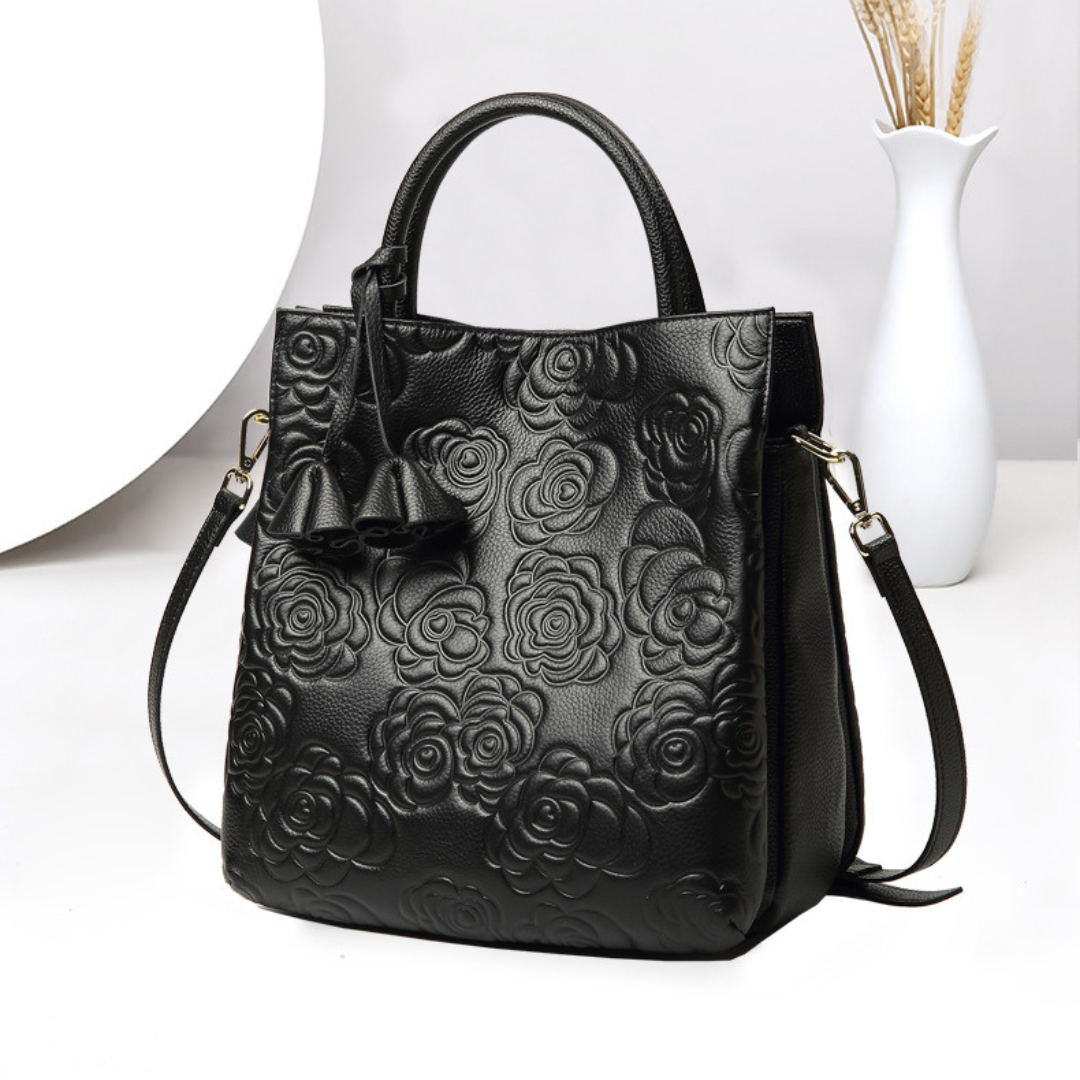 Velanci Monarch Rose Leather Handbag