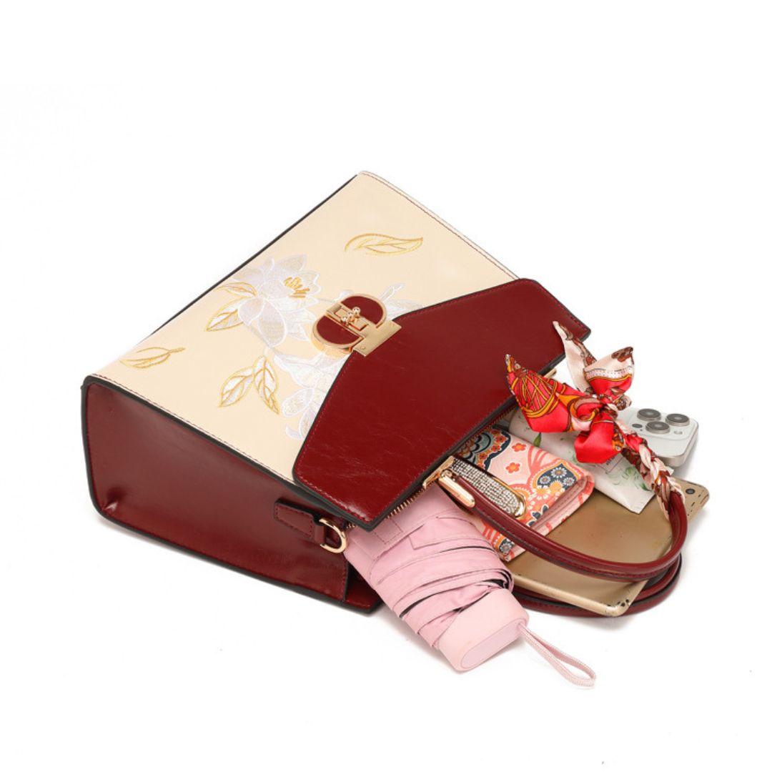 Velanci Aurora Bloom Leather Handbag