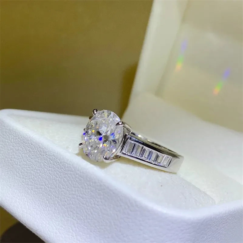 3 Carat Moissanite Sterling Ring Isabella - Coastal Sparkle Women's Ring Velanci