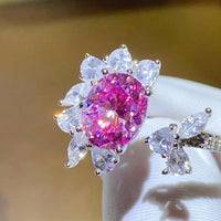 3 Carat Moissanite Ring Elena - Open Ring In Sterling Silver Women's Ring Velanci