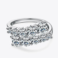 Moissanite Ring Giulia - Minimalist Coastal Shine 925 Silver Women's Ring Velanci