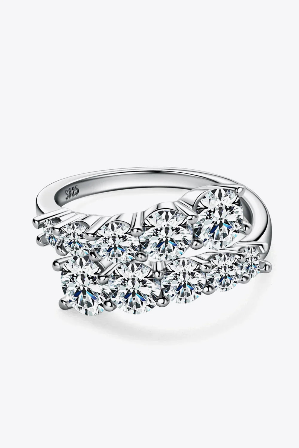 Moissanite Ring Giulia - Minimalist Coastal Shine 925 Silver Women's Ring Velanci