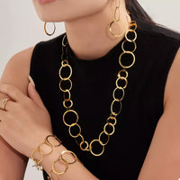 Chain Link Necklace - 18K Gold-Plated Coastal Glam Velanci