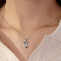 2 Carat Moissanite Necklace - Gold Plated Sterling Silver Velanci