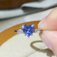 1 Carat Moissanite Heart Ring Chiara - Seaside Sparkle Women's Ring Velanci