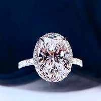 2 Carat Minimalist Moissanite Ring Alessia - Halo Shine Women's Ring Velanci