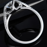 Ring Alessia - 1 Carat Moissanite Sterling Silver Twist Women's Ring Velanci