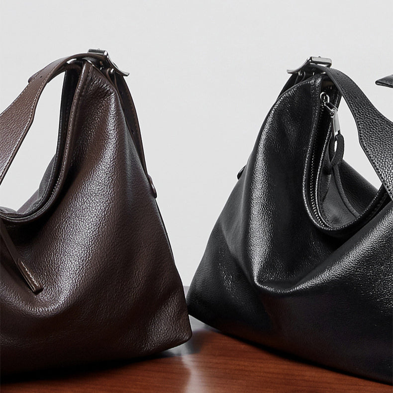 High-End Retro Genuine Leather Shoulder Bag for Women