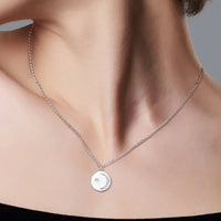 Moissanite Round Sterling Silver Necklace - All-Day Comfort Velanci