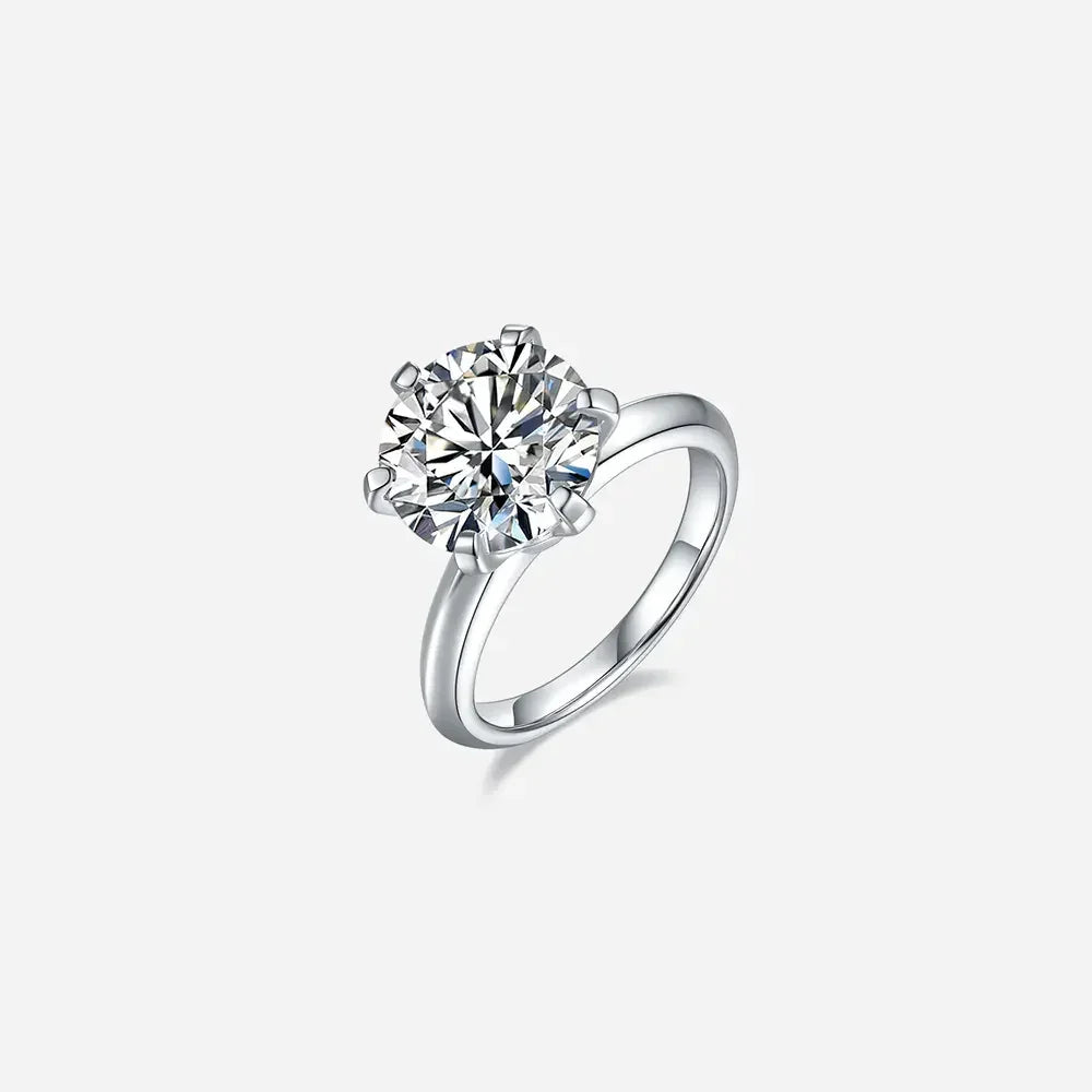 Ring Giulia - Platinum-Plated 5 Carat Moissanite Shine Women's Ring Velanci