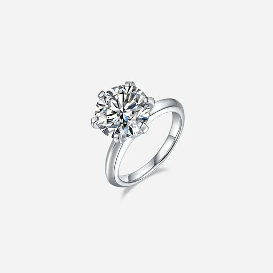 Ring Giulia - Platinum-Plated 5 Carat Moissanite Shine Women's Ring Velanci