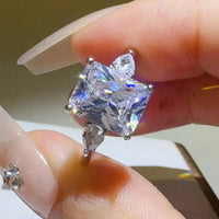 3 Carat Moissanite Ring Alessia - Square Cut Brilliance Women's Ring Velanci