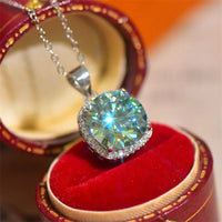 5 Carat Moissanite Pendant Necklace - Sterling Silver Shine Velanci
