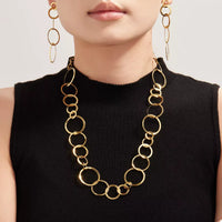 Chain Link Necklace - 18K Gold-Plated Coastal Glam Velanci