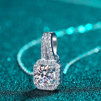 Moissanite Sterling Silver Necklace - Lightweight 0.5 Ct Velanci