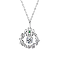 Moissanite Pendant Necklace - Adjustable Silver Chain Velanci