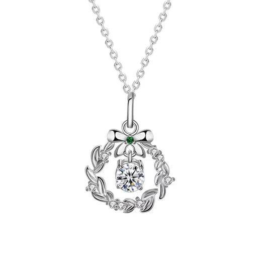 Moissanite Pendant Necklace - Adjustable Silver Chain Velanci