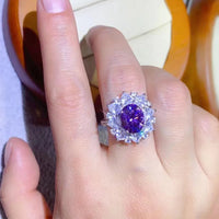 3 Carat Moissanite Platinum-Plated Ring Giulia - Halo Shine Women's Ring Velanci