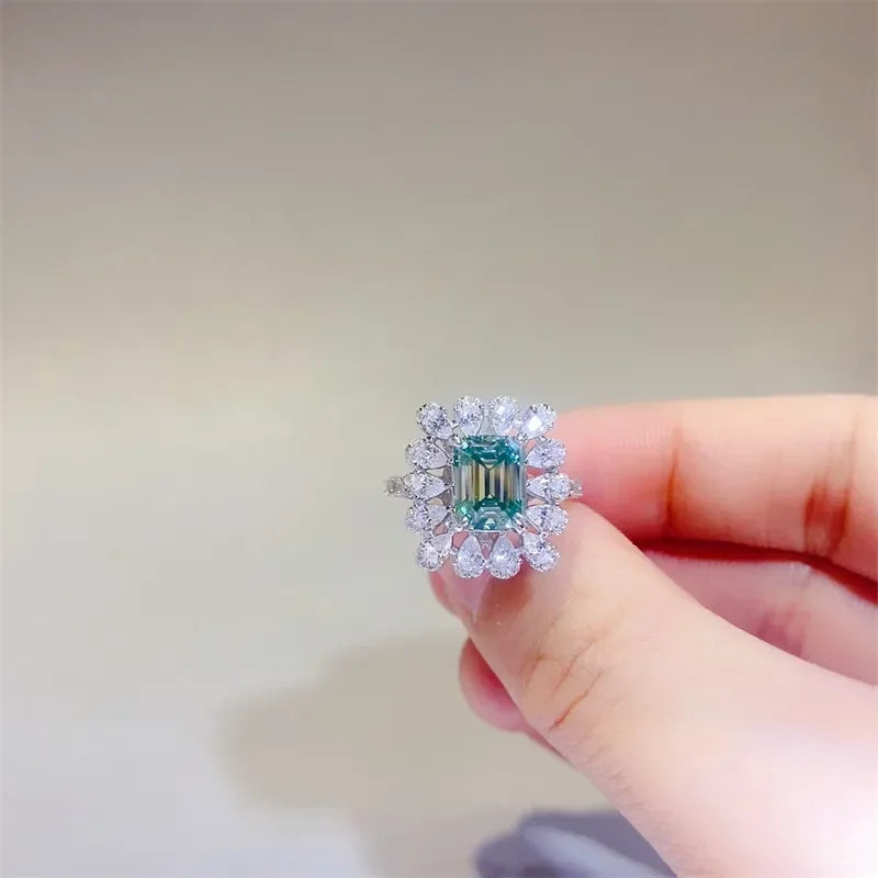 1 Carat Moissanite Sterling Ring Aurelia - Coastal Sparkle Women's Ring Velanci
