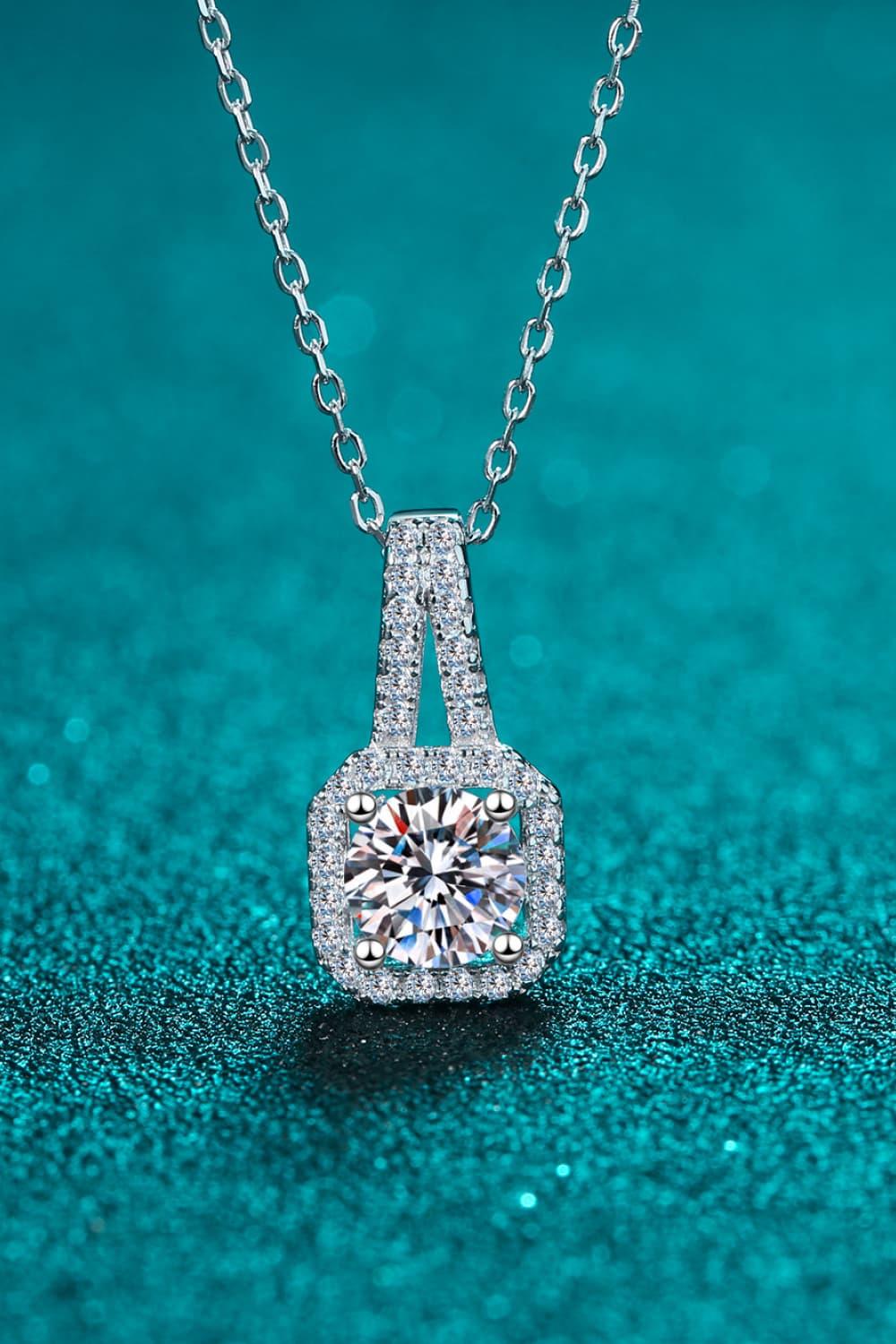 Moissanite Sterling Silver Necklace - Lightweight 0.5 Ct Velanci