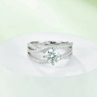 1 Carat Moissanite Sterling Silver Ring Giada - Daily Spark Women's Ring Velanci