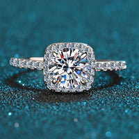 Square Moissanite Ring Giulia - Crisp Brilliance Shine Women's Ring Velanci