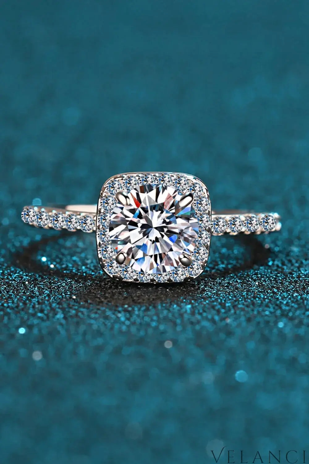 Square Moissanite Ring Giulia - Crisp Brilliance Shine Women's Ring Velanci