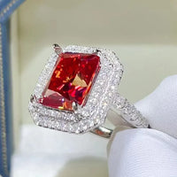 2 Carat Moissanite Ring Giulia - Sterling Silver Shine Women's Ring Velanci