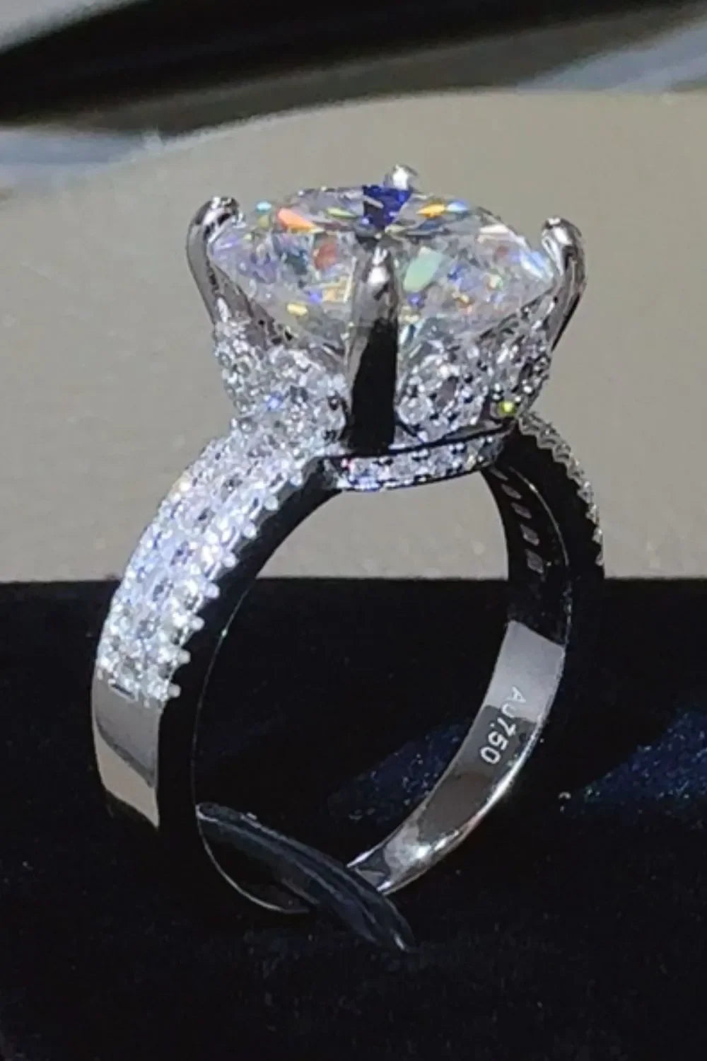 Ring Sofia - 5 Carat Moissanite Sterling Silver Ring Women's Ring Velanci