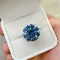Ring Alessia - 10ct Silver Moissanite Coastal Shine Women's Ring Velanci