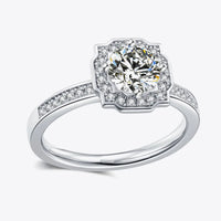 1 Carat Moissanite Ring Giulia - Halo Diamond Sparkle Women's Ring Velanci