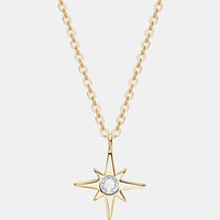 Moissanite North Star Pendant Necklace - Sterling Silver Velanci
