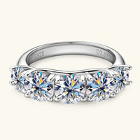 Moissanite Ring Giulia - 1 Carat Sterling Silver Delicate Women's Ring Velanci