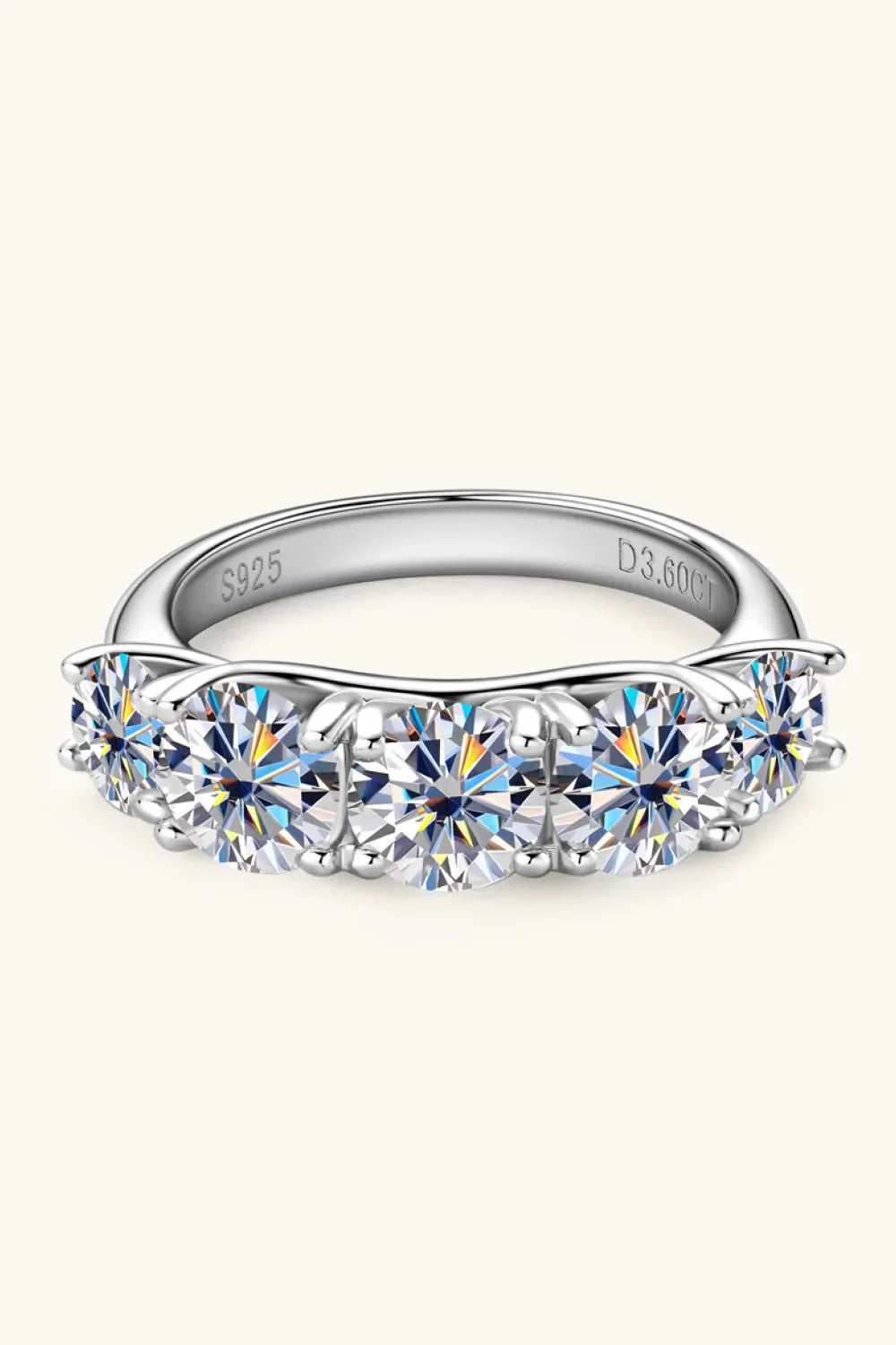 Moissanite Ring Giulia - 1 Carat Sterling Silver Delicate Women's Ring Velanci