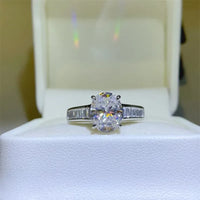 3 Carat Moissanite Sterling Ring Isabella - Coastal Sparkle Women's Ring Velanci