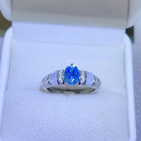 Ring Alessia - 1 Carat Moissanite Sterling Silver Ring Women's Ring Velanci