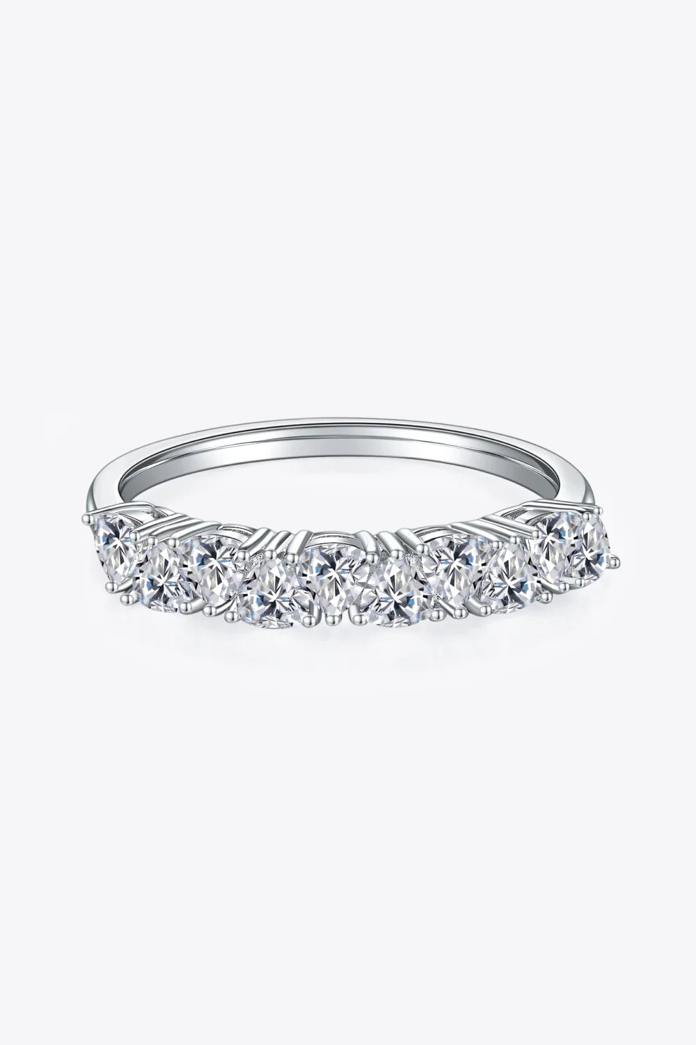 1 Carat Moissanite Half-Eternity Ring Alessia - Classic Women's Ring Velanci
