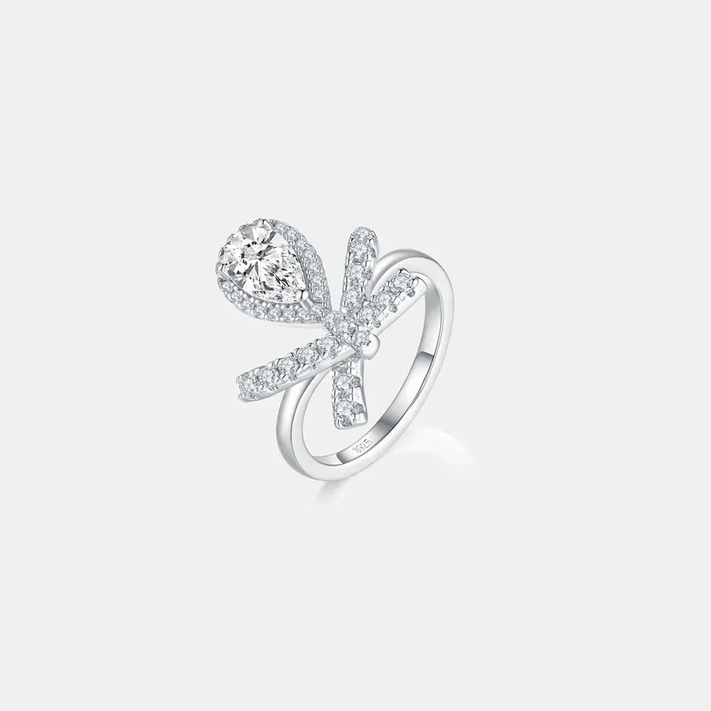 Moissanite Ring Elena - 1 Carat Sterling Silver Band Women's Ring Velanci
