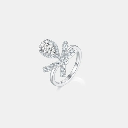 Moissanite Ring Elena - 1 Carat Sterling Silver Band Women's Ring Velanci