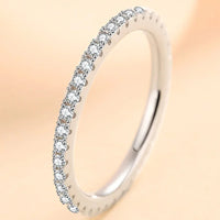 Moissanite Ring Livia - Minimalist Sterling Sparkle Women's Ring Velanci