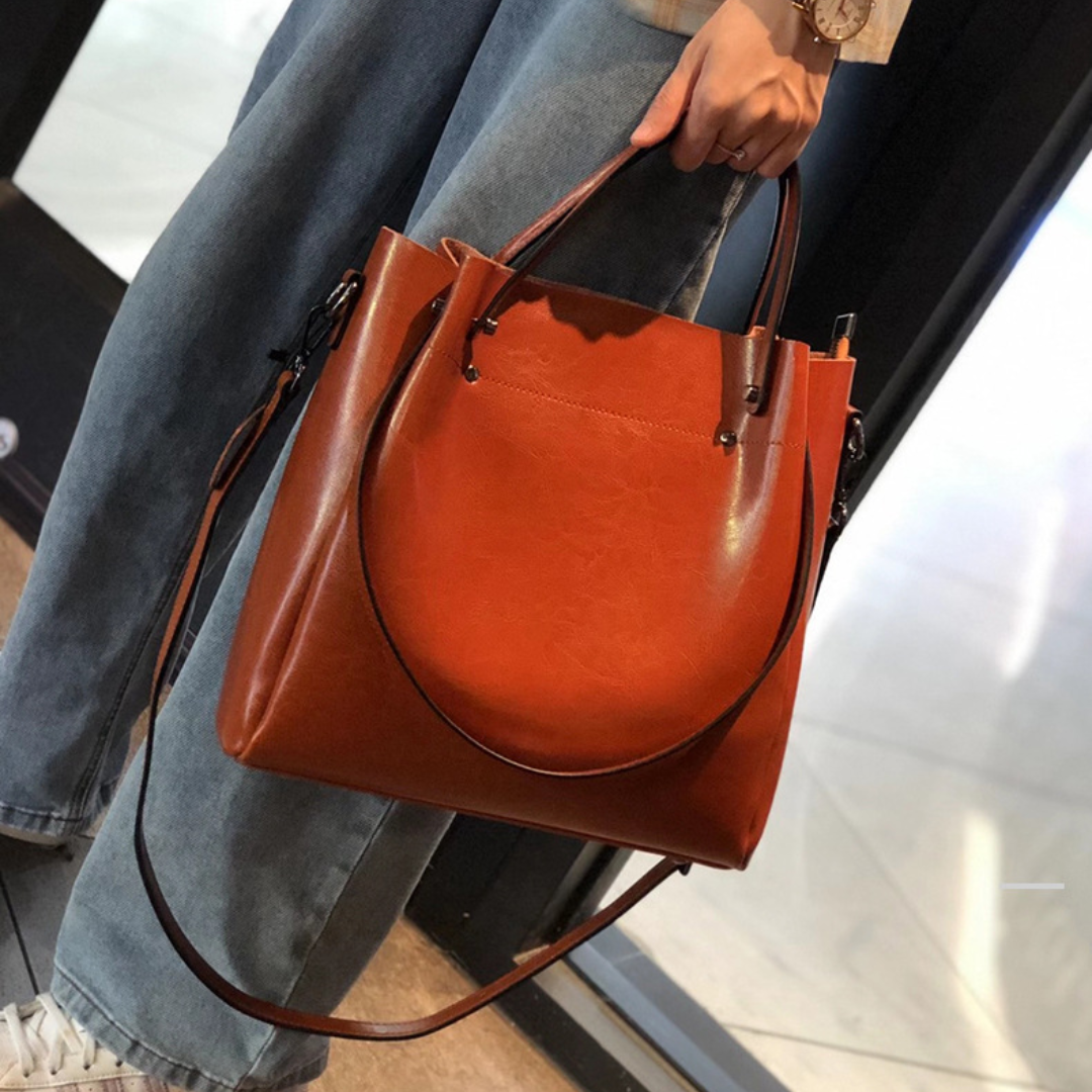 Velanci Garnet Frost Luxurious Leather Handbag