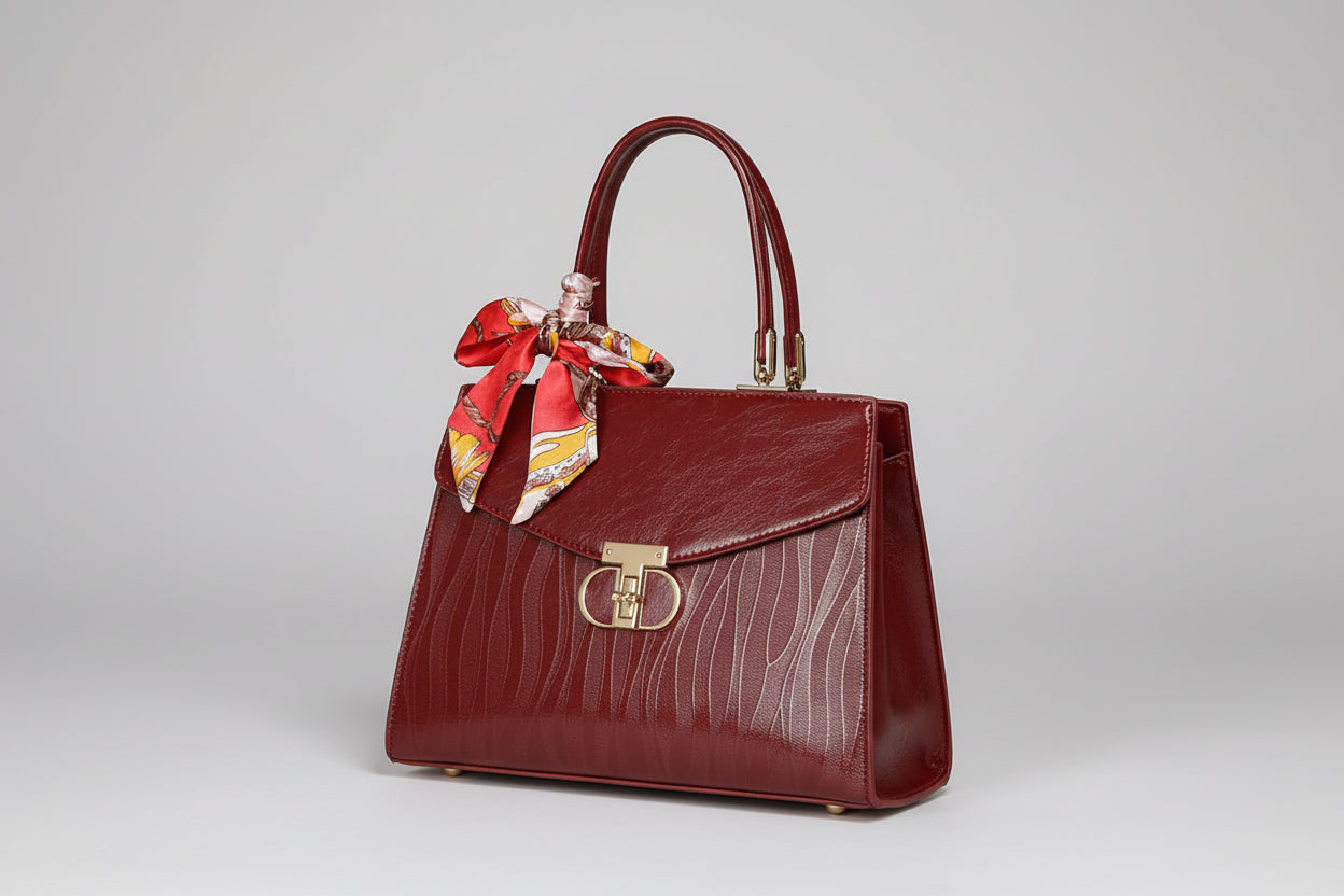 Bellissimo Château Lumière Leather Handbag Velanci